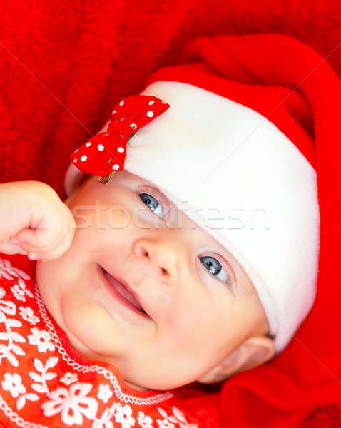 Newborn girl on Christmastime Stock photo © Anna_Om