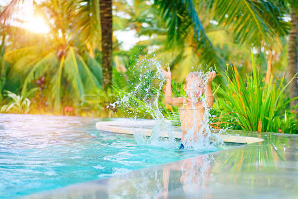 Happy boy in swimming pool Stock photo © Anna_Om