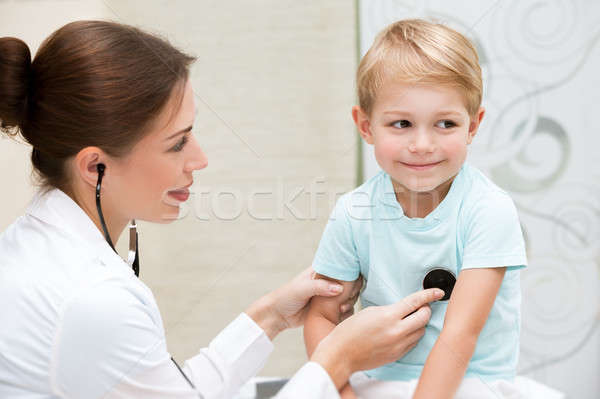 Happy boy at the doctor Stock photo © Anna_Om