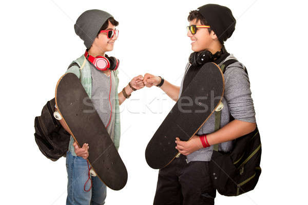 Two happy teen boys Stock photo © Anna_Om