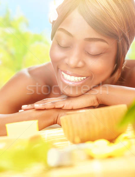 American woman enjoying day spa Stock photo © Anna_Om