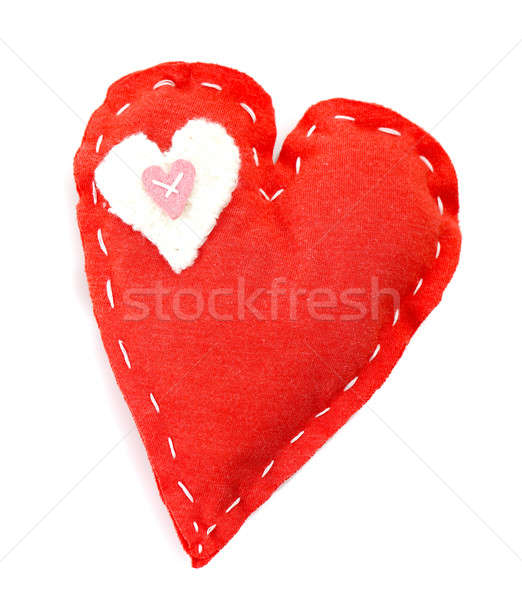 Handmade red heart Stock photo © Anna_Om