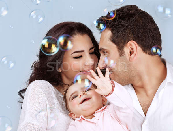 [[stock_photo]]: Heureux · famille · portrait · jeunes