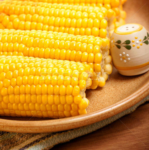 Corncob on the plate Stock photo © Anna_Om