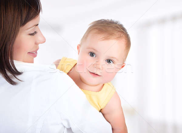 Gelukkig moeder baby portret mensen Stockfoto © Anna_Om