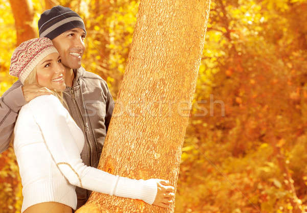 Lovely couple in the wood Stock photo © Anna_Om