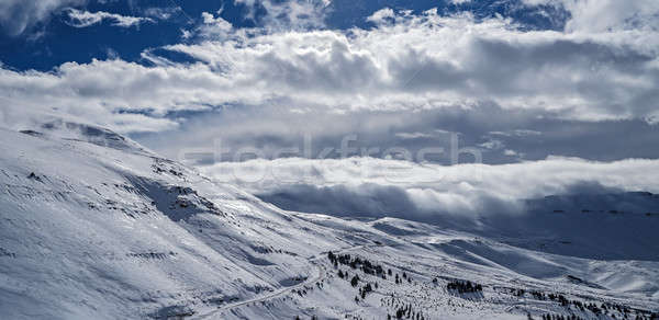 Belo inverno paisagem alto montanhas coberto Foto stock © Anna_Om