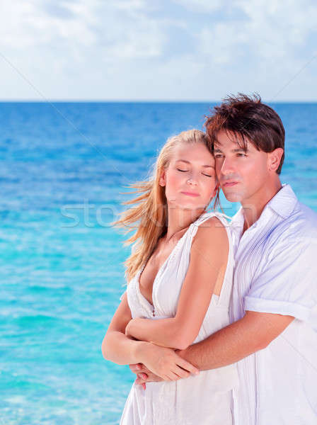 Stock photo: Happy lovers in honeymoon