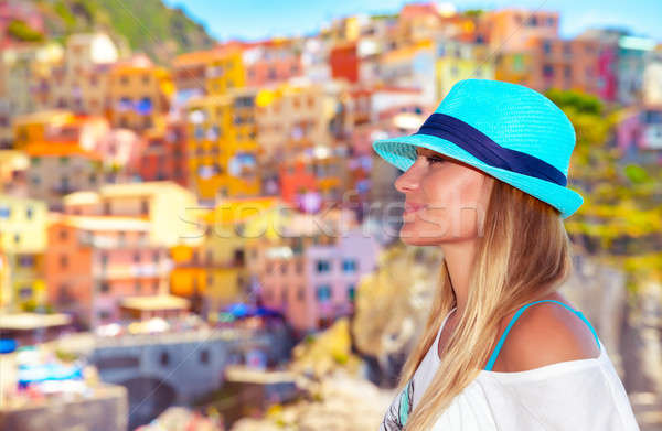 Jolie femme Italie vue Nice voyageur [[stock_photo]] © Anna_Om