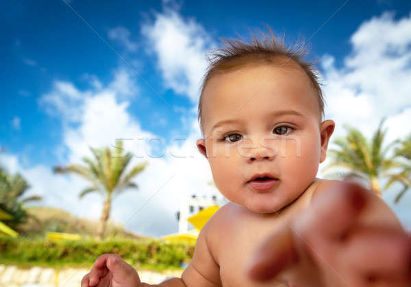 Adorable bebé nino playa retrato placer Foto stock © Anna_Om