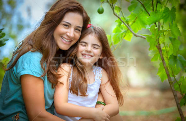 Happy mother and daughter portrait Stock photo © Anna_Om