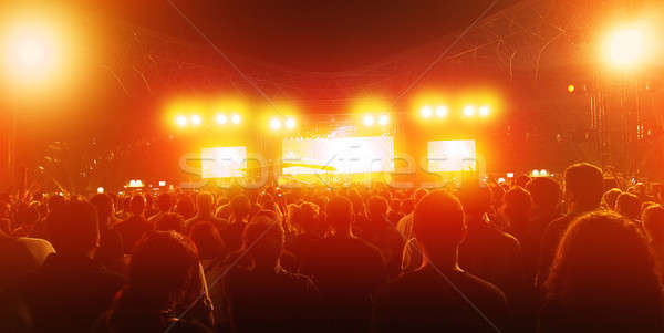 Muchos personas concierto rock multitud jóvenes Foto stock © Anna_Om