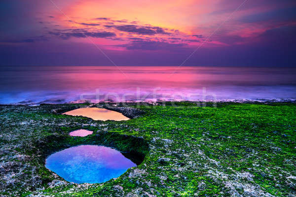 Stock fotó: Naplemente · tengerpart · Bali · gyönyörű · tájkép · elképesztő