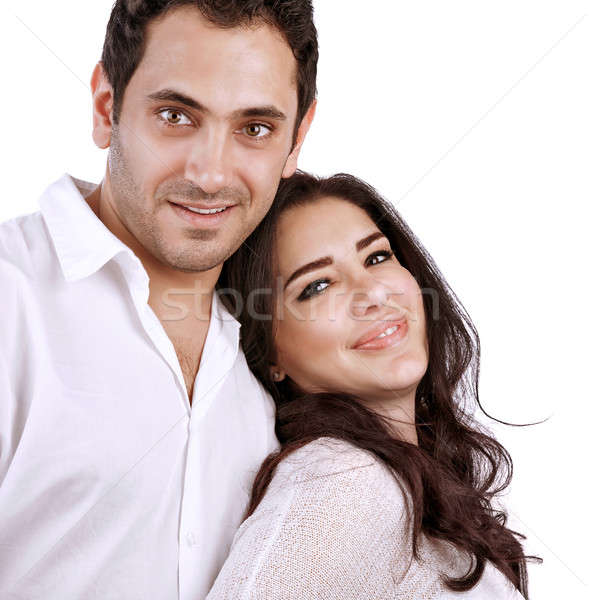 Famille heureuse portrait isolé blanche saint valentin hug [[stock_photo]] © Anna_Om