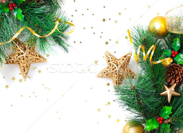 Stock photo: Christmastime border