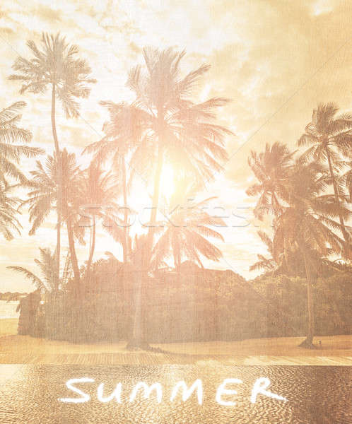 Vintage beach wallpaper Stock photo © Anna_Om