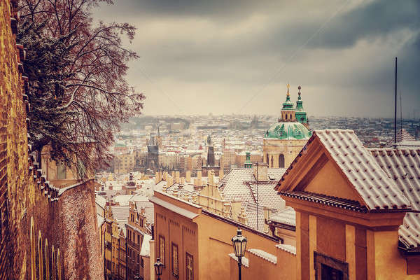 Biserică Praga Republica Ceha frumos arhitectură baroc Imagine de stoc © Anna_Om