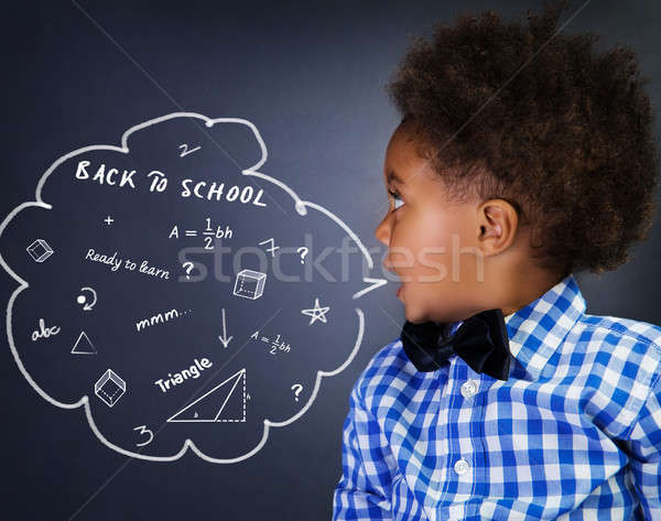 Stock photo: Smart schoolboy portrait