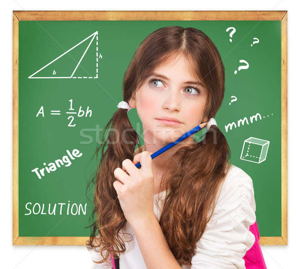 Thinking about mathematics task Stock photo © Anna_Om