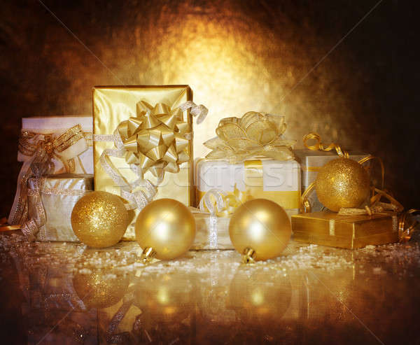 Christmastime gift boxes Stock photo © Anna_Om