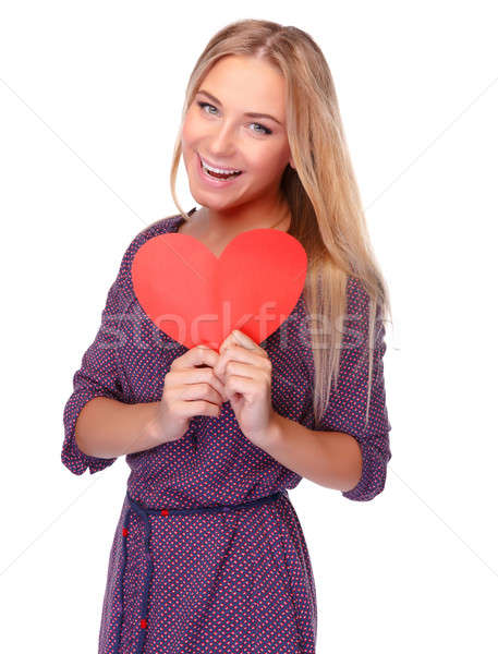 Gelukkig meisje Valentijn dag cute vrolijk meisje Stockfoto © Anna_Om