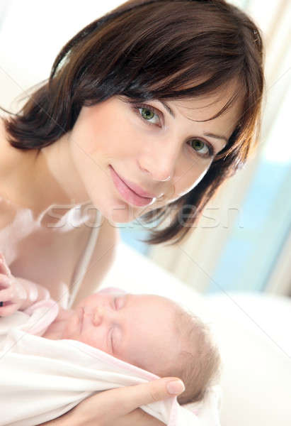 Boldog anya baba fiatal tart család Stock fotó © Anna_Om
