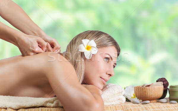 Female enjoying massage Stock photo © Anna_Om