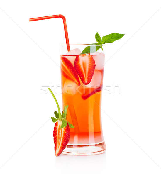 Rot fruchtig Cocktail kalten Erdbeere trinken Stock foto © Anna_Om