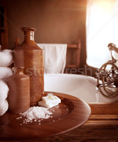 Luxury bathroom interior Stock photo © Anna_Om