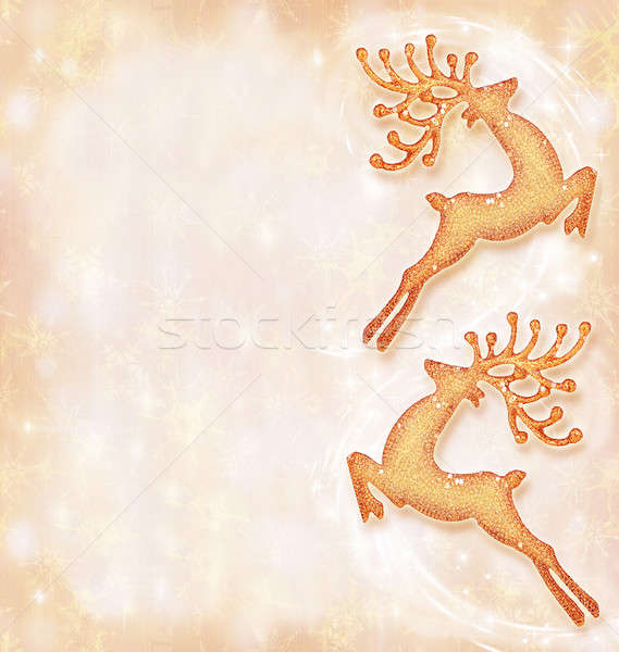 Christmas holiday card, festive background, reindeer decorative  Stock photo © Anna_Om