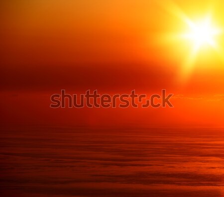 Deniz manzarası gün batımı güzel turuncu sıcak tatil Stok fotoğraf © Anna_Om