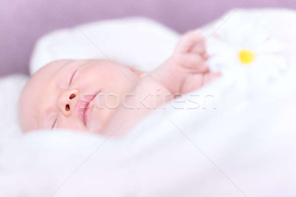 Adorable newborn girl sleep Stock photo © Anna_Om