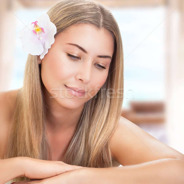 女子 溫泉 肖像 美麗 蘭花 商業照片 © Anna_Om