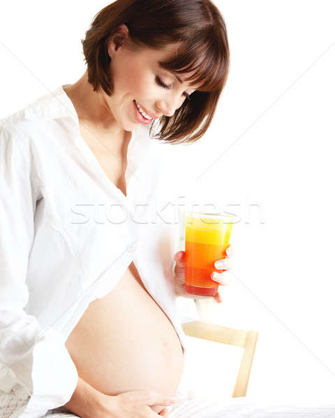 Healthy pregnant lady Stock photo © Anna_Om