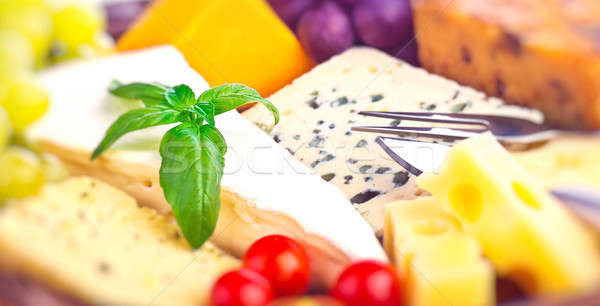 Tasty cheese background Stock photo © Anna_Om