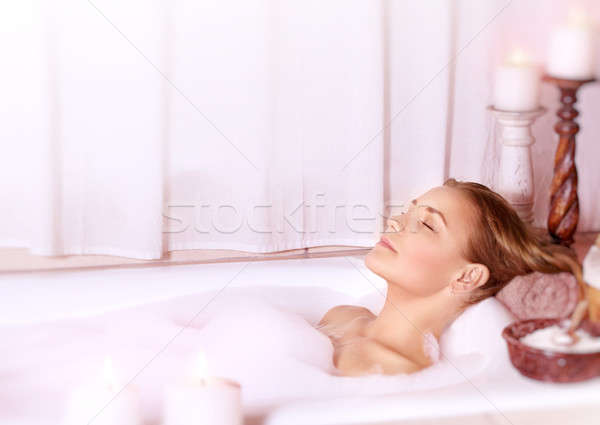 Calme Homme spa femmes belle femme Photo stock © Anna_Om