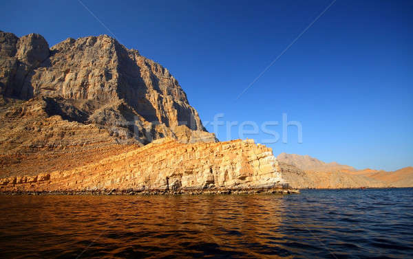 Sommerzeit Seenlandschaft Natur Oman Meer Schönheit Stock foto © Anna_Om