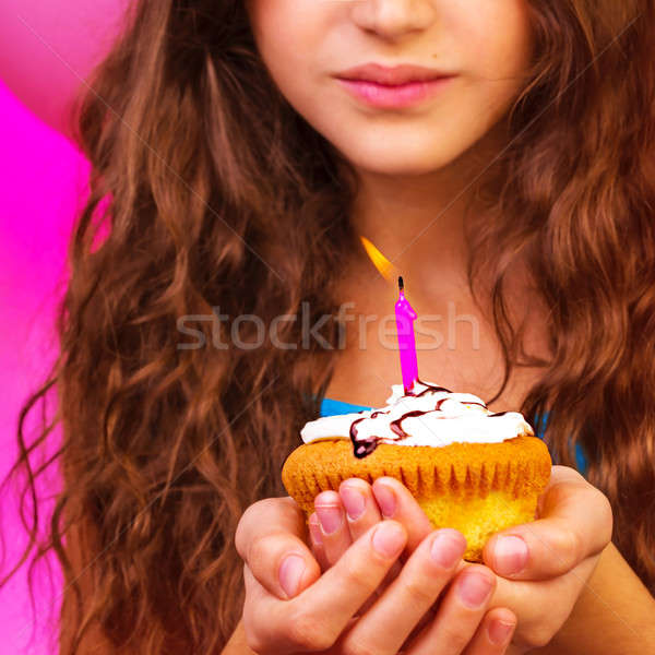 Lovely birthday girl Stock photo © Anna_Om