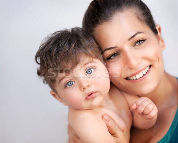 Moeder baby portret vrolijk jonge Stockfoto © Anna_Om