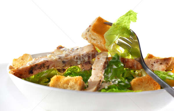 Kip caesar salade vers gezondheid groene diner Stockfoto © Anna_Om