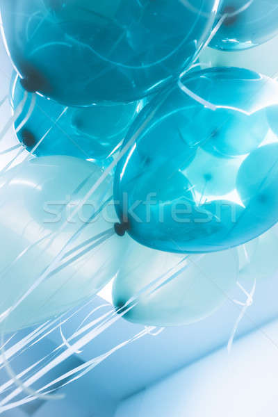 Blau Luft Ballons groß Haufen Helium Stock foto © Anna_Om