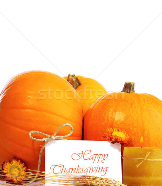 Stock photo: Thanksgiving holiday decorative border