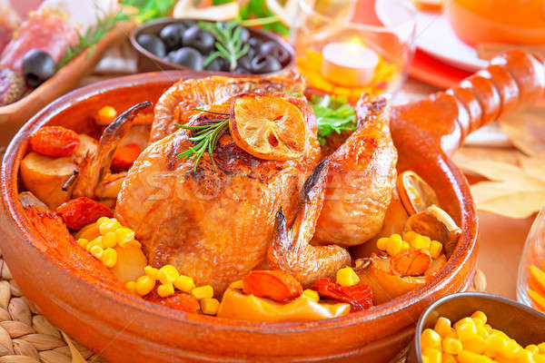 Stock photo: Delicious prepared Thanksgiving turkey