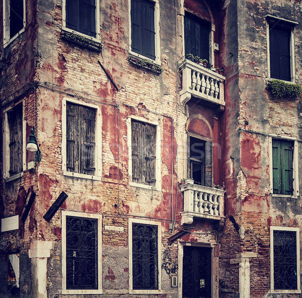 Abstrakten schmutzig alten Wand Jahrgang Gebäude Stock foto © Anna_Om