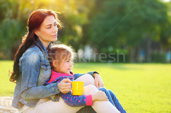 Mother with daughter outdoors Stock photo © Anna_Om