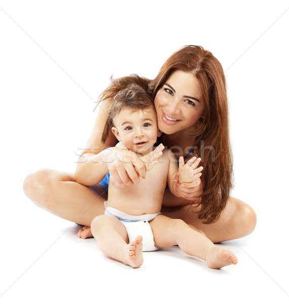 Famille heureuse jouer jeux mère adorable enfant [[stock_photo]] © Anna_Om