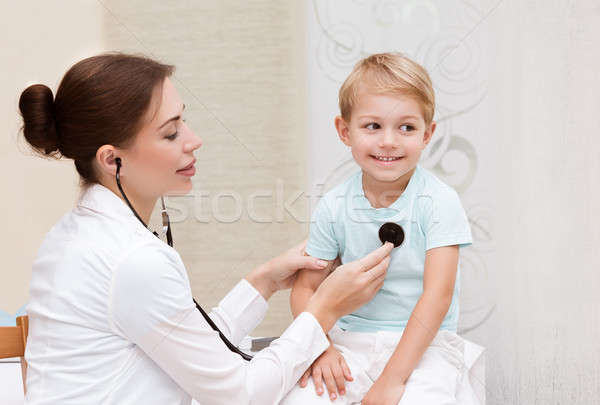 Happy boy at the doctor Stock photo © Anna_Om