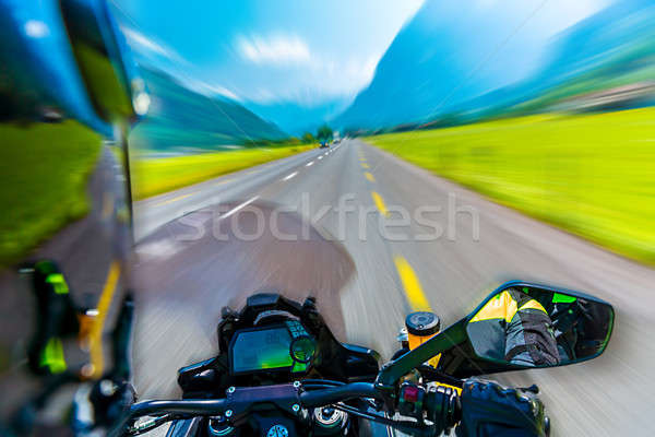 Slow motion of motorbike Stock photo © Anna_Om