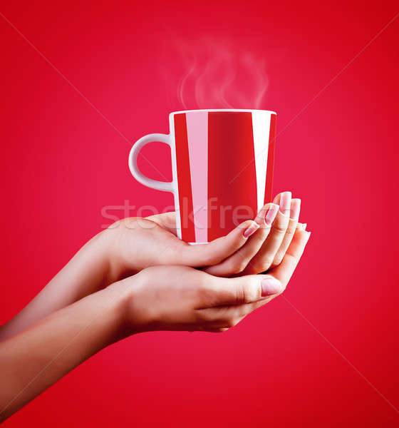 Red cup of coffee Stock photo © Anna_Om