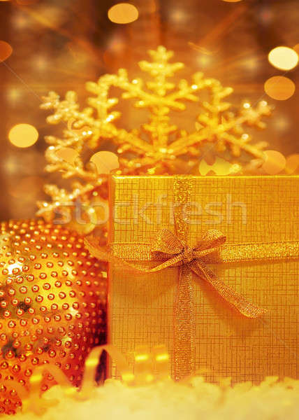 Beautiful golden gift Stock photo © Anna_Om
